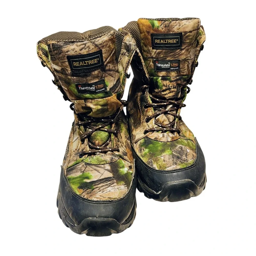 🔥 RealTree 3M Thinsulate Ultra Insulation 400 grams Hunting Camo Boot Size 11🔥